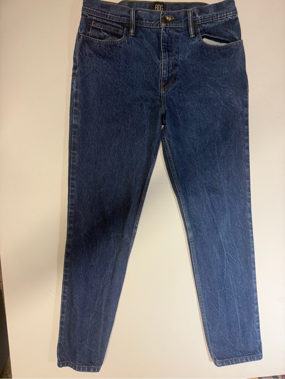 BDG Men's Dark Blue Slim Straight Jeans